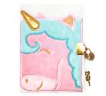 Journal intime fourrure, Licorne - Rose