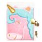Journal intime fourrure, Licorne - Rose