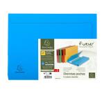 Paquet de 5 chemises poche coloris vifs Forever® - 24,5x32,5cm - Couleurs assorties