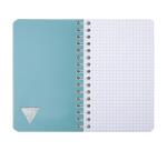 Carnet reliure intégrale Linicolor ESSENCE 9,5x14 cm 100 pages petits carreaux couverture plastique polypropyène rainuré - Assortis
