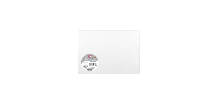 Paquet de 5 cartes simples 148x210mm 210g/m2 - Blanc irisé