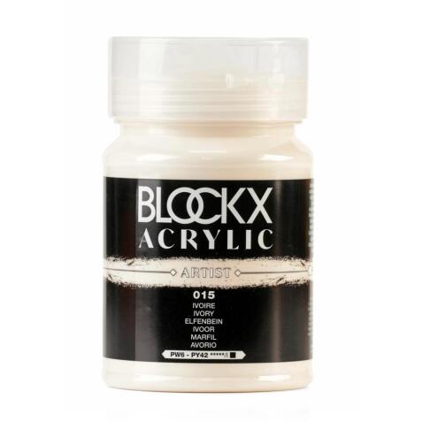 Peinture acrylique fine pot 500ml - Ivoire