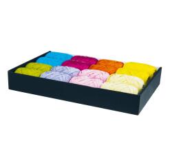 Plat. 16 raphia synth. 20mx13mm Tend. - Assortiment