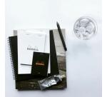 Bloc agrafé Rhodia N°11 7,4x10,5 cm 80 feuillets ligné 80g - Noir