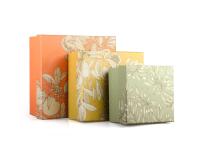 Jardin des Sens, Set de 3 boîtes gigognes carrées 25x25x12 cm, 20x20x11cm, et 16x16x10 cm