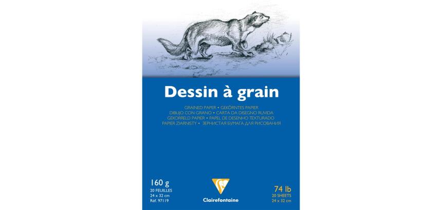 Dessin à Grain bloc collé 20F 24x32cm 160g