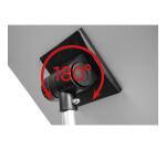 Expositor todo en PLEXI/ALUMINIO - Angulo visión ajustable a 180º - A4 - 27x27x100 cm - 270x270x1000 mm - Negro/Alu/cristal