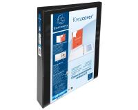 Classeur personnalisable rigide 2 poches KreaCover - 4 anneaux en D 30mm - A4 maxi - Noir