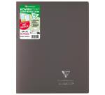 Cahier piqué Koverbook 24x32 cm 96 pages grands carreaux couverture polypropylène opaque 100% recyclé - Assortis