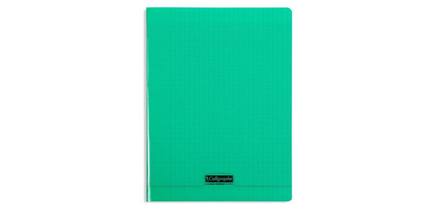Cahier piqué 8000 POLYPRO A4 192 pages grands carreaux 90 g - Vert