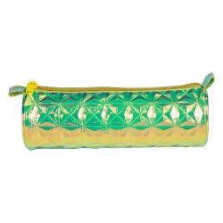 Trousse holographique ronde Ø7x22 cm vert - Vert