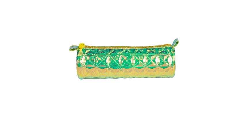 Trousse holographique ronde Ø7x22 cm vert - Vert