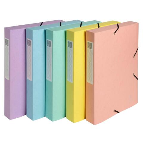 Cartobox® Cartulina lustrada Exacompta Aquarel 7/10e - 600 g/m2 lomo 40 mm A4 25x33cm Colores surtidos