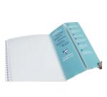 Carnet de vocabulaire reliure intégrale Koverbook A5 100 pages ligné + marge centrale couverture polypropylène transparent - Incolore