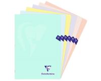 Cahier piqué Mimesys PASTEL A4 96 pages ligné couverture polypropylène - Assortis