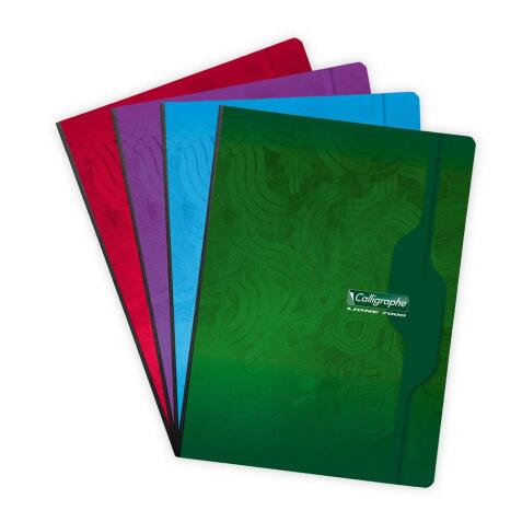 Cahier brochure souple dos toilé 7000 24x32 cm 192 pages grands carreaux 70 g - Assortis