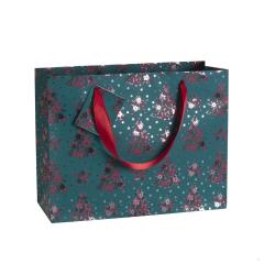 Sac cadeau "Premium Velvet 2" 32 x 13 x 24,5 cm - Vert