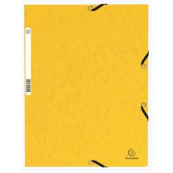 3-flap folder with elastic straps 355 gsm hard glazed mottled pressboard - A4 size