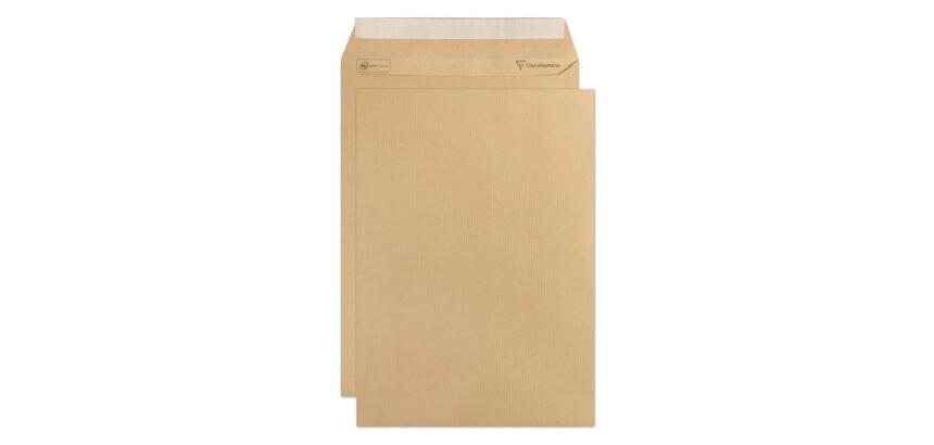 Boite de 250 Pochettes Kraft Milleraies Brun C4-229x324 mm - Auto-Adhésives - 90g/m2 - Brun