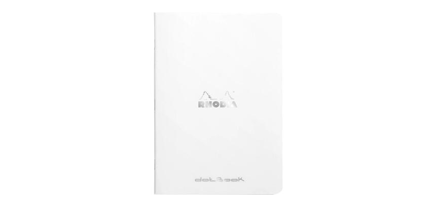 Cahier piqué Rhodia Classic 14,8x21 cm 96 pages dot non détachables 80g - Blanc
