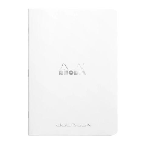 Cahier piqué Rhodia Classic 14,8x21 cm 96 pages dot non détachables 80g - Blanc