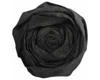 PAPIER CRÉPON, Paquet de 10 feuilles pliées 60% au format 2,50x0,50m - Noir