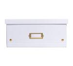 Boîte de rangement à plat carton 33x50x16cm Néo Déco - Blanc