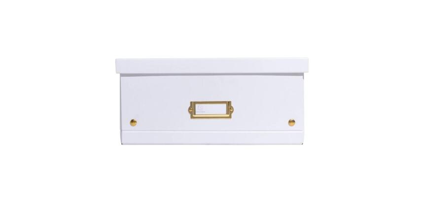 Boîte de rangement à plat carton 33x50x16cm Néo Déco - Blanc