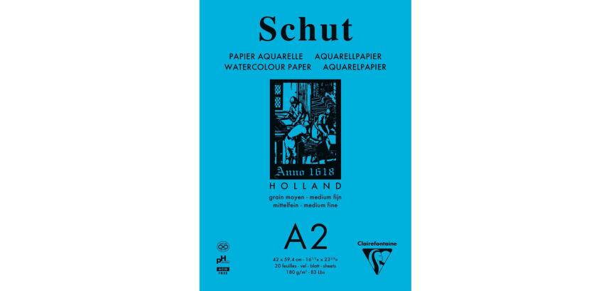 Petit Grain Aquarelle bloc collé 20F A2 250g