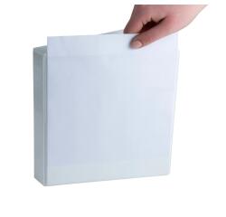 Carpeta Exacompta 2 anillas mixtas forrada 3 bolsos exteriores Krea Cover - A5 - Blanco