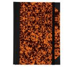 Carnet Marbre 220x170, 192 pages lignées - Orange