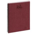 Agenda de bureau Horizons 20S Visuel Spiralé Carte Napura 15x21 cm Semainier Janvier à décembre 2026 - Couleurs assorties