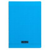 Cahier piqué 8000 POLYPRO A4 48 pages grands carreaux 90 g - Bleu