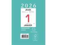 Bloc éphéméride neutre sans support 9,8 x 13,4 cm - 2026 - Vert