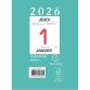 Bloc éphéméride neutre sans support 9,8 x 13,4 cm - 2026 - Vert