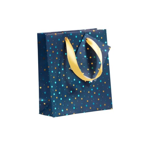 Sac cadeau "Nuit bleutée" 12 x 4,5 x 13,5 cm - Bleu