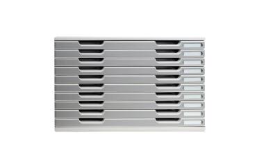 MODULO A3 (10 drawers) light grey/blue