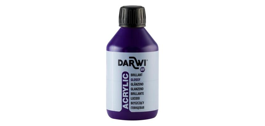 Darwi Flacon de 250 ml de Peinture Acrylique Universelle Brillante - Violet