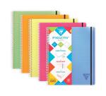 Proactiv'Book Linicolor FRESH cahier reliure intégrale A4+ 160 pages détachables perforé 4 trous ligné + marge + cadre en-tête + 1 pochette trieur couverture plastique polypropyène rainuré Couleur aléatoire - Assortis