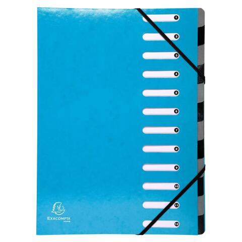 Clasificadores Harmonika ® lomo extensible Iderama ® Con gomas y ventanas troqueladas. - Tamaño: 24,5x32 cm para: A4 - Azul claro