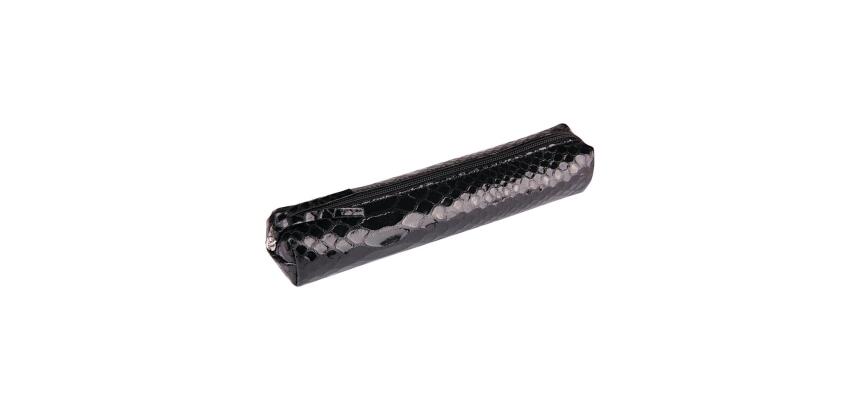 REPTILE DESIGN Trousse slim 4x2,5x19,5 cm, Python noir - Python noir