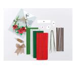 KIT CRÉPON, Couronne de Noël 20,5x1,5x30cm - Assortiment