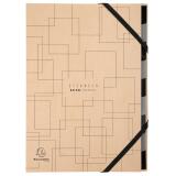 Trieur Harmonika 9 compartiments Eterneco - A4 - Brun motifs géométriques