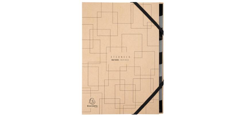 Trieur Harmonika 9 compartiments Eterneco - A4 - Brun motifs géométriques