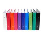 Classeur 2 anneaux plastifié format écolier Exacompta A5 - Dos 4 cm couleurs assorties