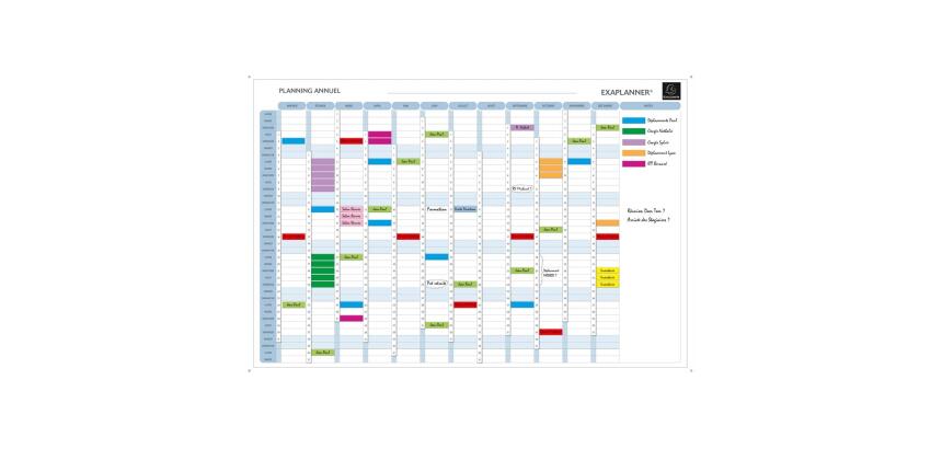 Planning anual magnético Exaplanner® - Blanco