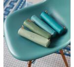 Rhodiarama trousse ronde simili cuir italien 5x21,5 cm - Eau