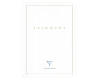 Triomphe GOLD carnet piqûre textile A5 96 pages ligné papier blanc 90 g - Blanc