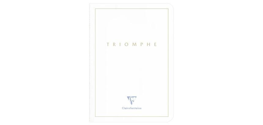Triomphe GOLD carnet piqûre textile A5 96 pages ligné papier blanc 90 g - Blanc