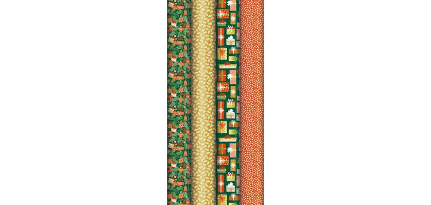 Excellia 80g, Sweet Christmas 2x0,70m, en carton prés. de 30rlx - Assortiment